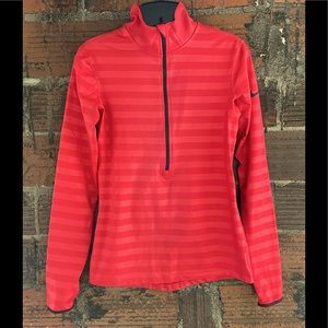 Nike Pro quarter zip, red/orange